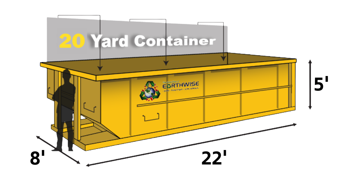20 yard container